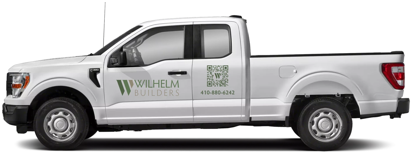 F-150 with the supplied Wilhelm Builders wrap design